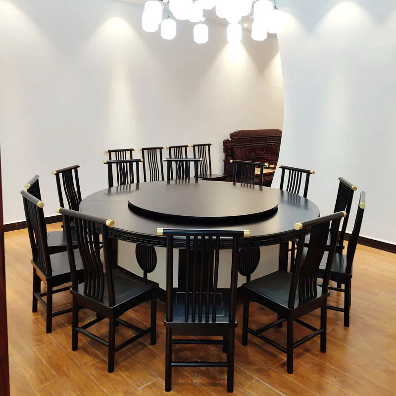 Hotel dining table electric large round table automatic dining table 16/18/20 people New Chinese restaurant private room rotatin