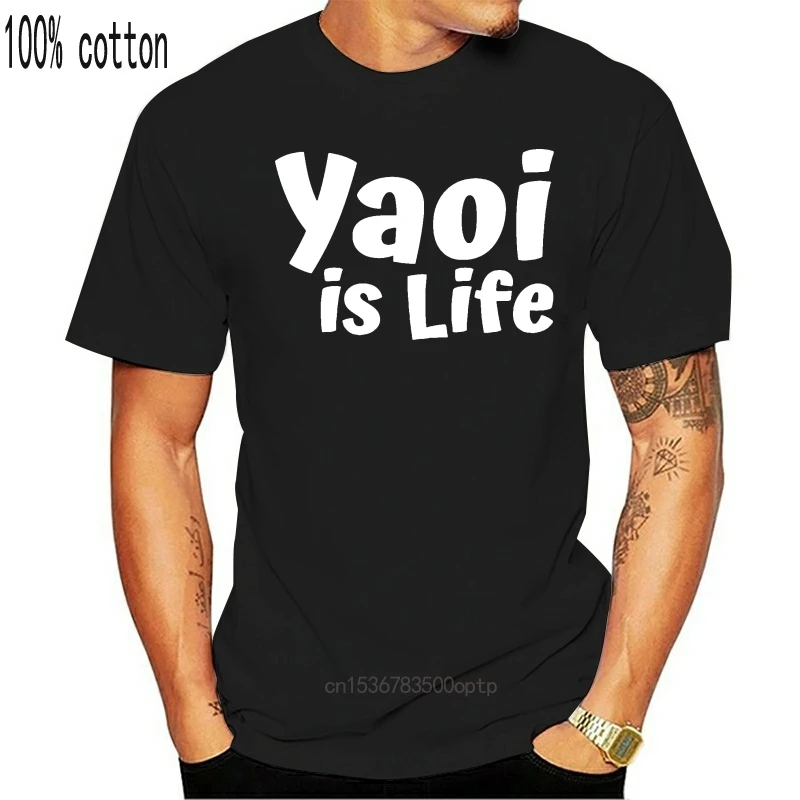 Men tshirt Short sleeve Yaoi Is life   Yaoi   T Shirt(1) tee tops Women t-shirt