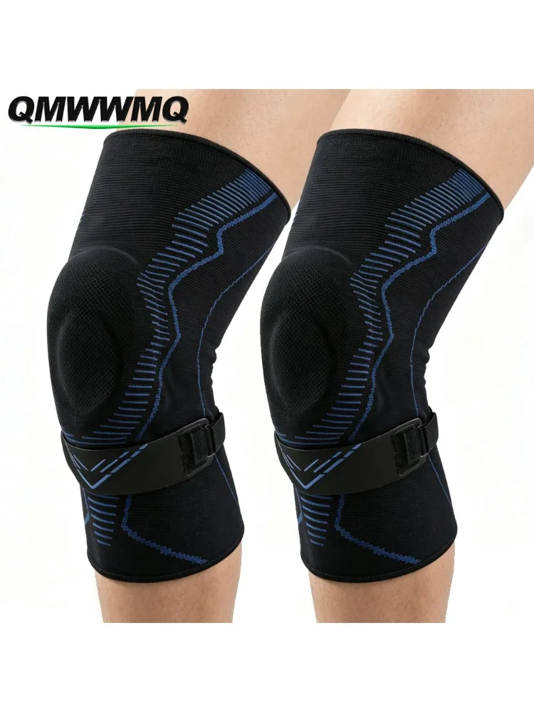 AliExpress QMWWMQ 1PC Compression Knee Support Sleeve,Gel Patella Cushion & Detachable Patellar Strap Design Sports Knee Brace for Cycling,Running
