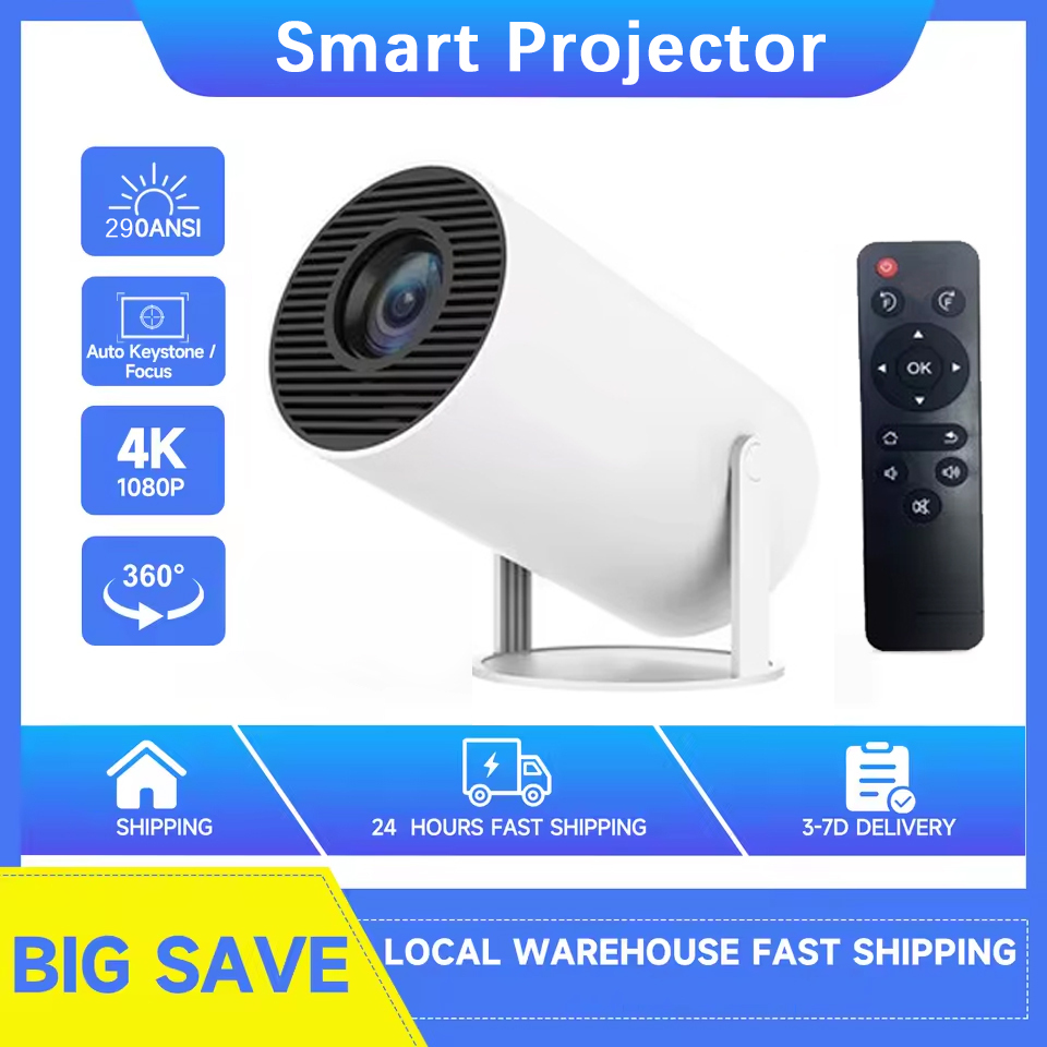  2026 New HY300 Projector 4K Android 11 Wifi6 290ANSI Allwinner H713 BT5.0 1080P 1280720P Cinema Outdoor Portable Projetors ﻿ 