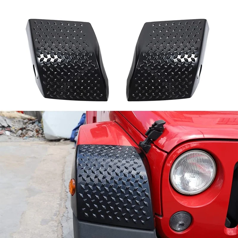 

Front Wheel Eyebrow Wrap Angle Cover For Jeep JK Wrangler 2007-2017 Car Accessories ABS