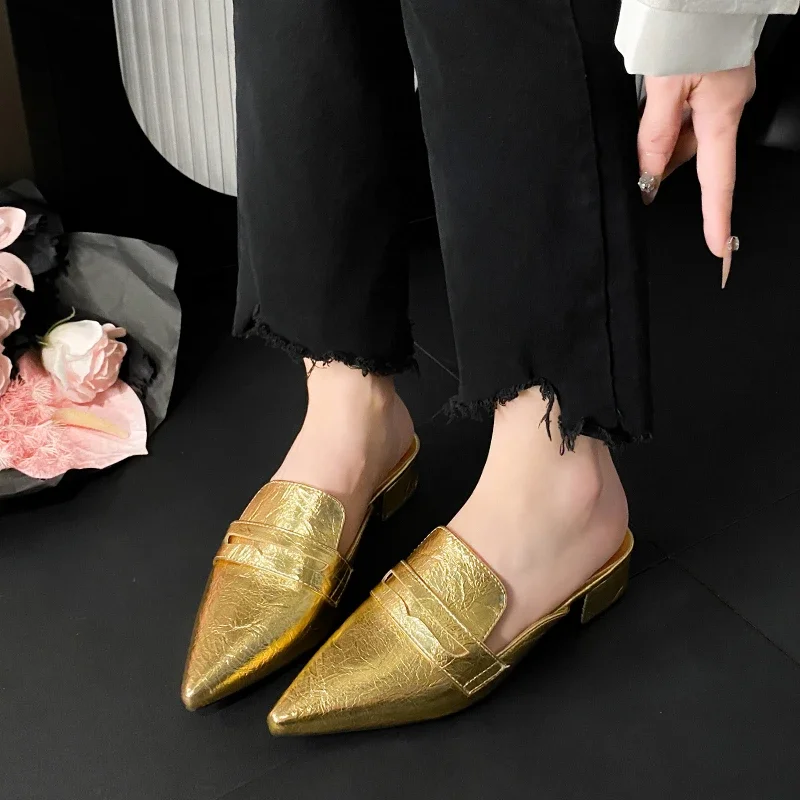 باوتو شبه سحب المرأة أشار تو الفم الضحلة براءات الاختراع والجلود الخلفية فارغة مزاجه جديد تنوعا كسول كول السحب #2