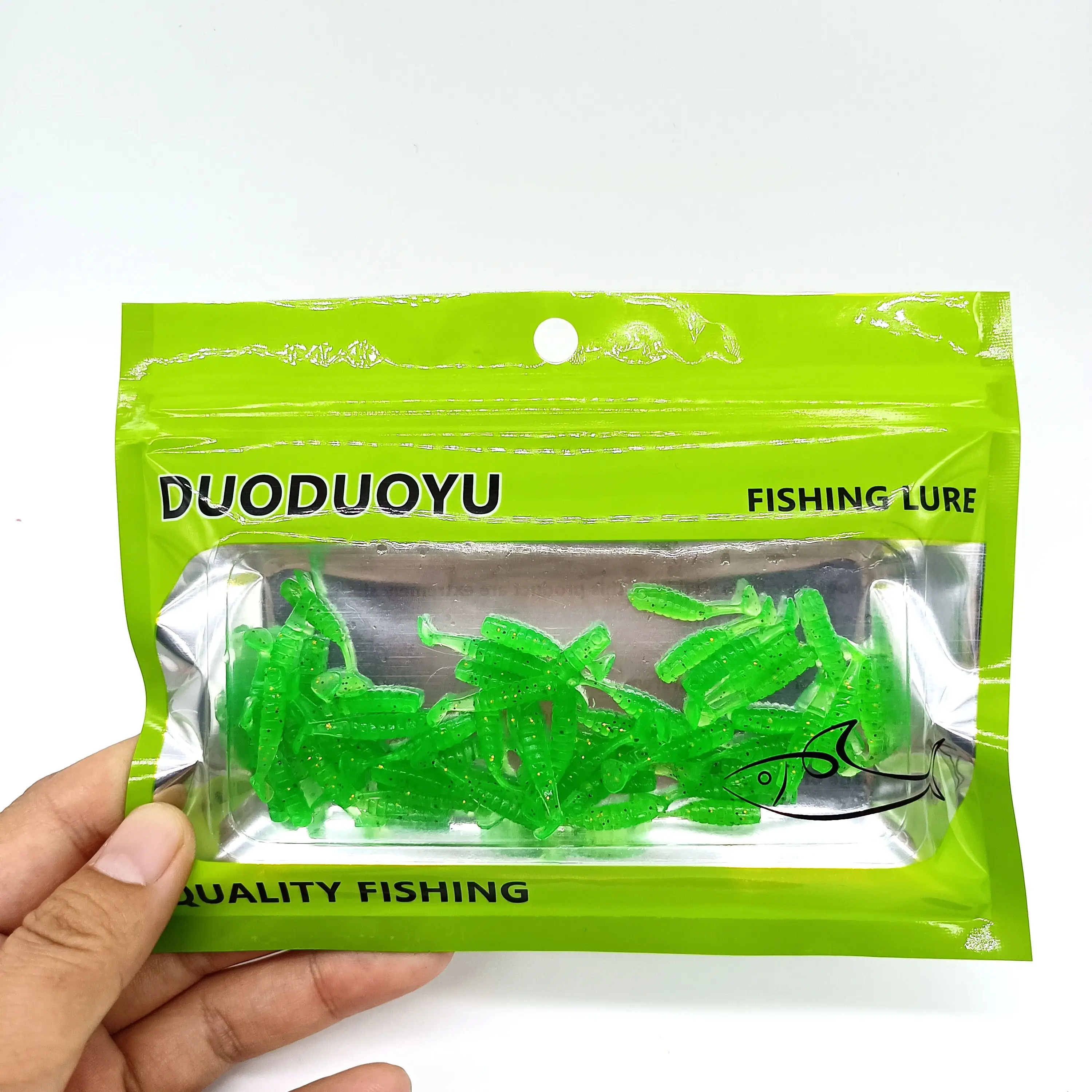 DUODUOYU 50PCS Kleine angeln paddel schwanz weichen köder 25mm/35mm Isca Künstliche jig mini kleine fisch köder angeln multicolor Tackle – Detail 11