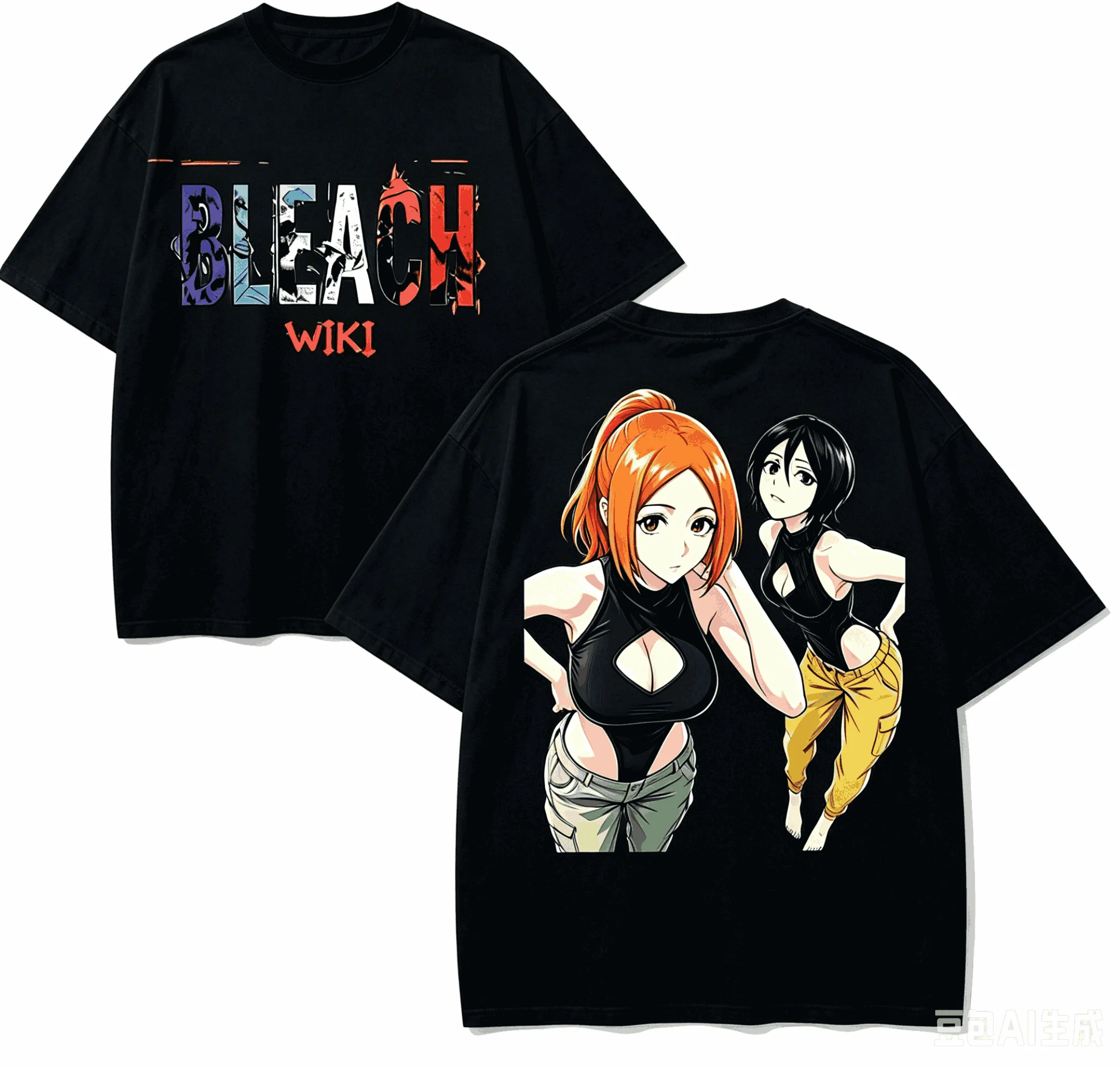 BLEACH Anime Lover T-shirt Harajuku Cotton New Model High Street Retro Fashion Unisex Oversized high quality Breathable Couples