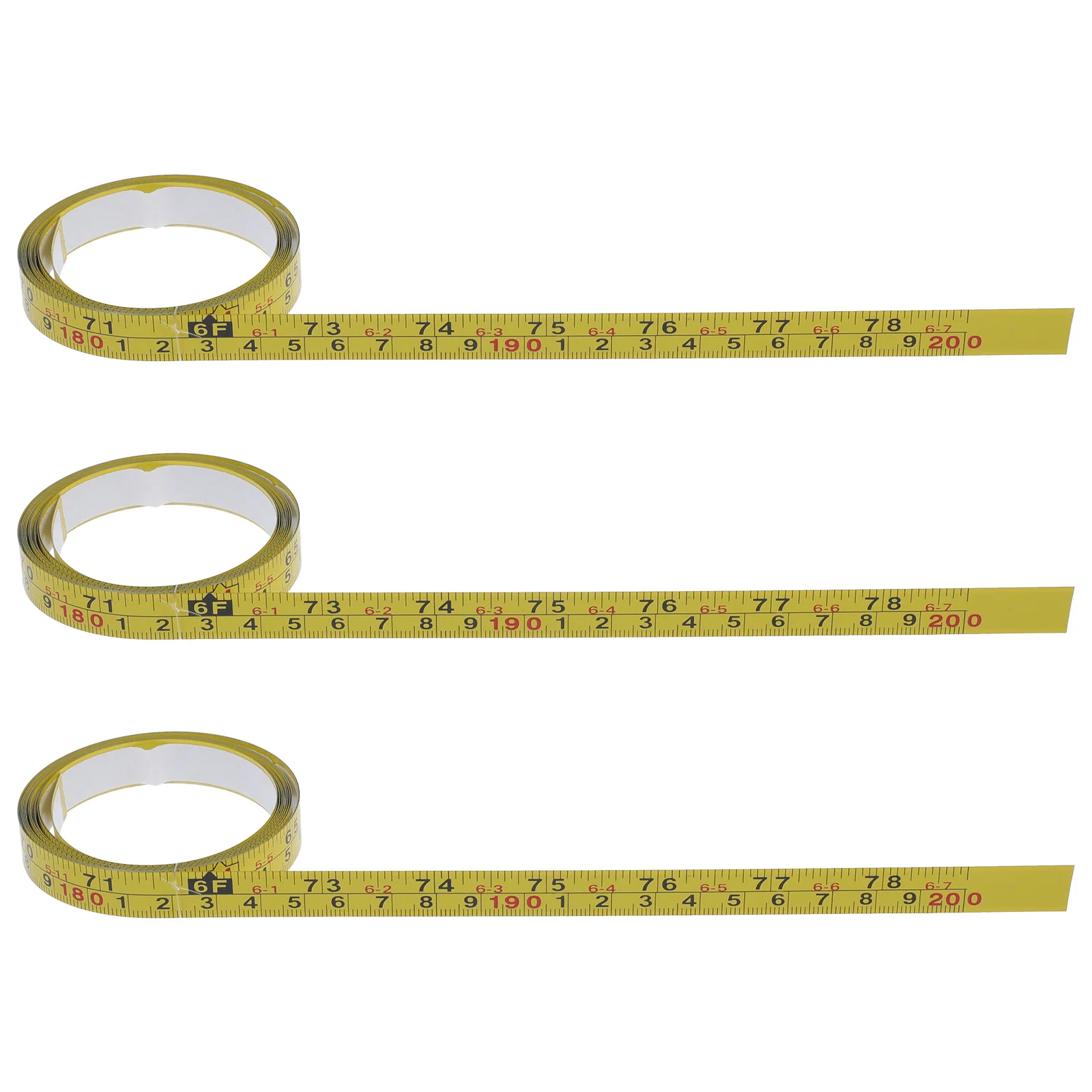 

Adhesive Backing Ruler Tape Peel and Stick Measuring Tool for Table Saw Craft Projects Yellow Flat Steel Dual Units