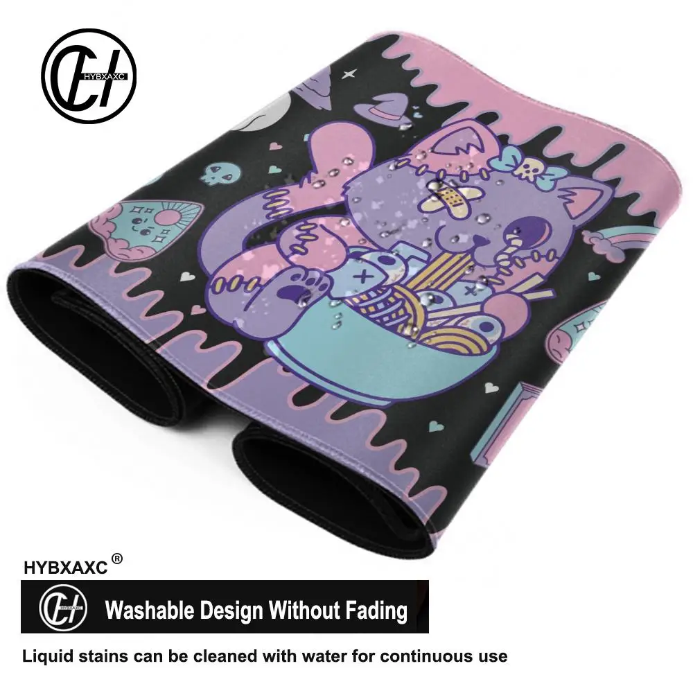 Creepy Cute Cat Paws Desk Mat Pastel Goth Decor Harajuku Mat Kawaii Purple Mouse Pad Extra Large Yami Kawaii Gaming Mouse Pad