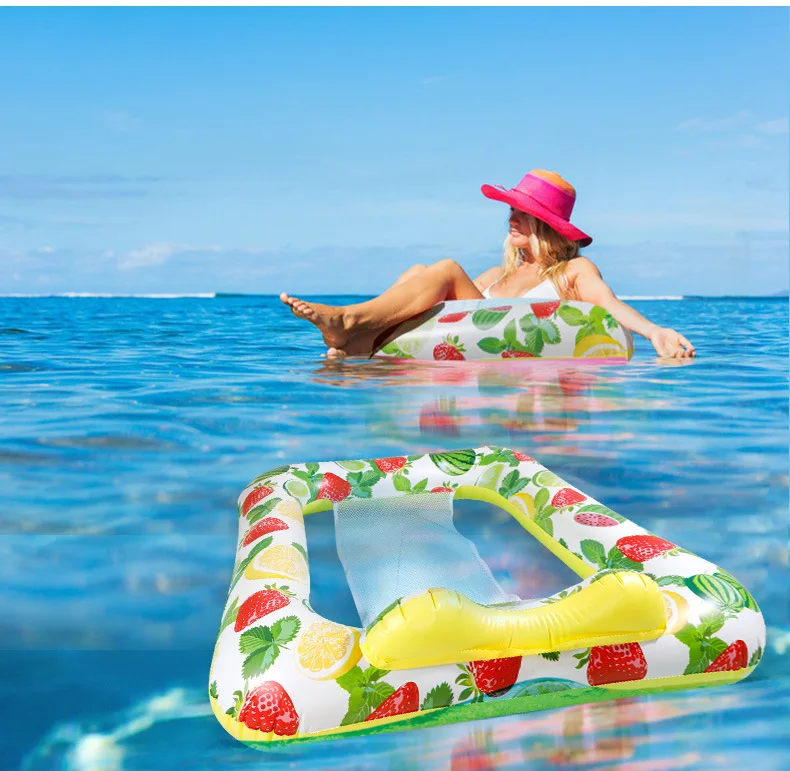 Zattere per piscina Gonfiabili Giochi d'acqua Divertimento in rete di PVC addensata Poltrona galleggiante Piscina Mare Spiaggia Estate Sollievo dal calore
