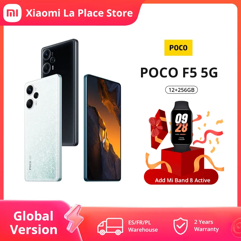 POCO F5 5G versión Global, 12GB y 256GB, Snapdragon 7 + Gen 2, Pantalla AMOLED de 6,67 pulgadas, 120Hz, Triple cámara de 64MP, NFC, carga Turbo de