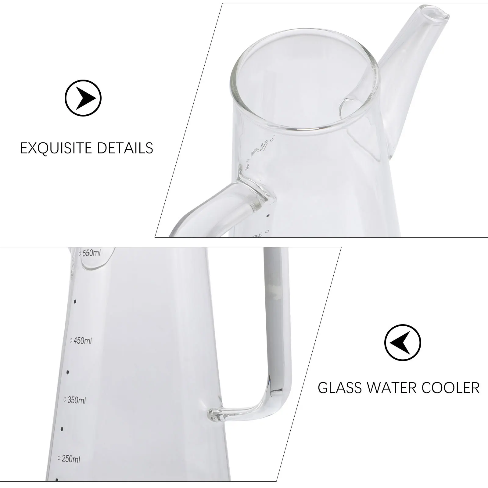 

1Pcs High Borosilicate Glass Oil Bottle Kitchen Essential Large Capacity Oil Dispenser for Home Party Buffet Balsamic Soy Sauce