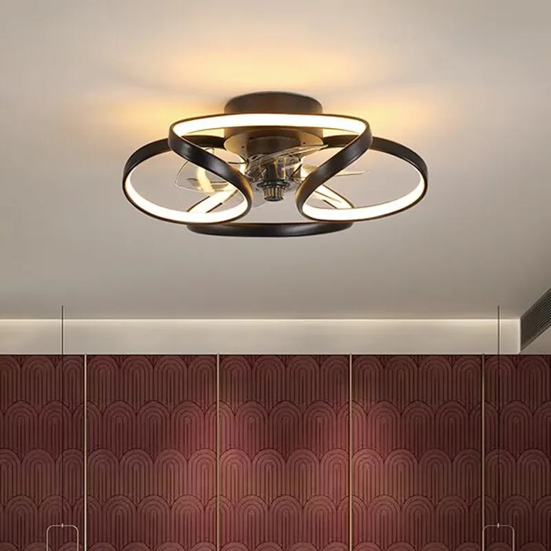 

NewLed Ceiling Fans Chandelier Bedroom Living Room Nordic Macaron Invisible Fan Light APP Remote Control Ceiling Fans 110V 220V