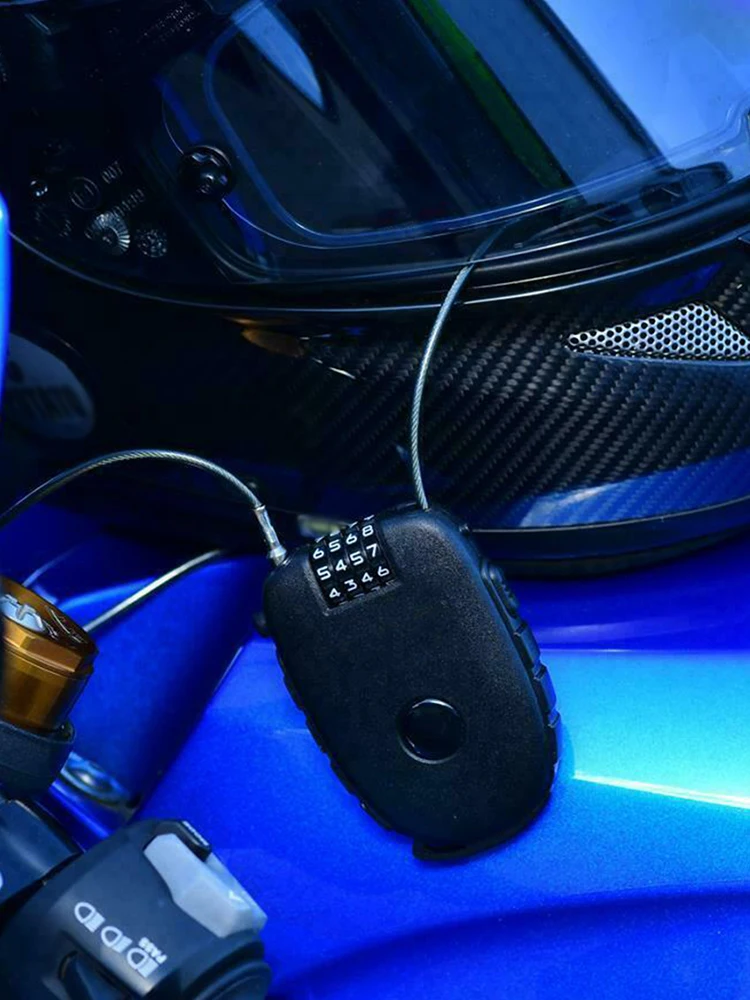 AliExpress NONE Motorcycle Steel Cable Code Lock Suitcase Car Sled Telescopic Wire Rope Lock Cycling Helmet Code Wheel Password Lock Anti-Theft