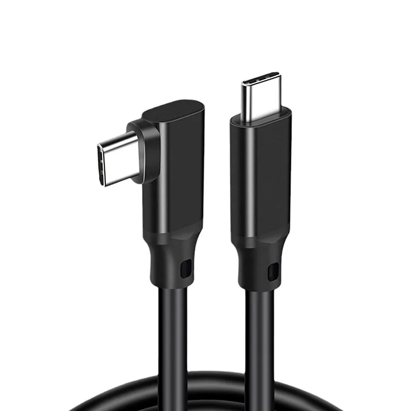 20Gbps Szybki kabel USB 3.2 Gen2 typu C PD 5A 100W Szybkie ładowanie 4K 60Hz Kabel do transmisji danych wideo USB C do C Krótki 90 stopni VR — zdjęcie produktu 7