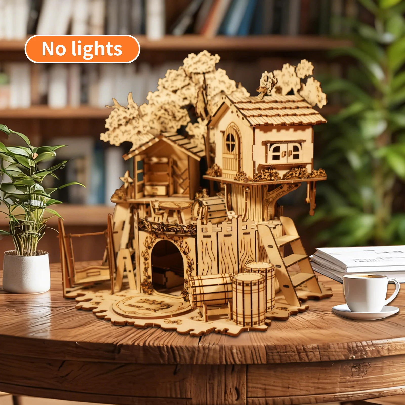 3D Wooden Puzzle Tree House With Light Handmade Crafts Assembly Model Kits  Creative Decoration Birthday and Christmas Gifts