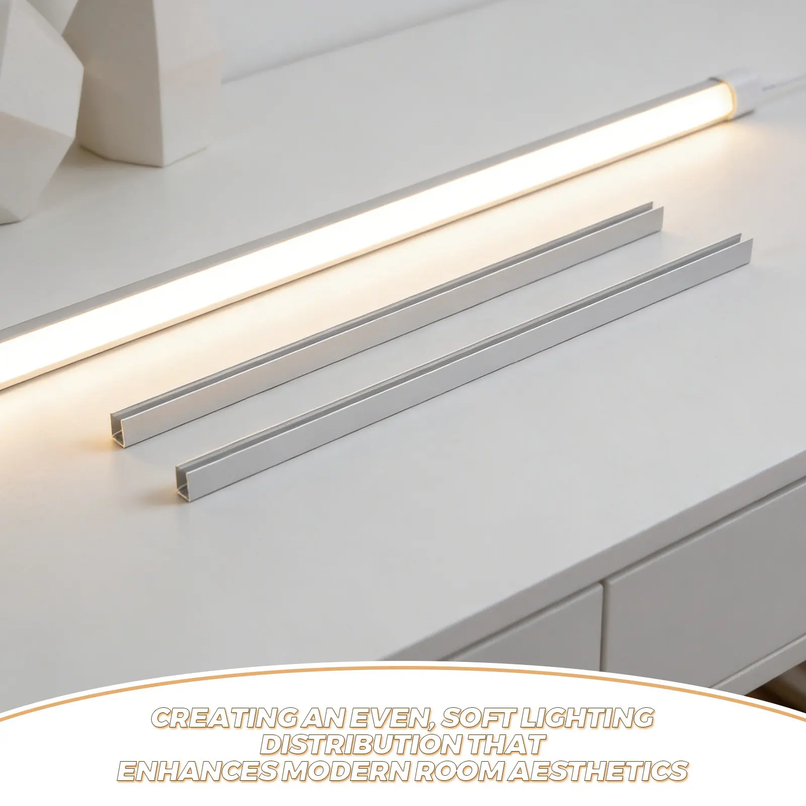 U Shape LED Strip Light Channel Aluminum Profile 8x16mm Silver 5 Pack for Store Display Lighting