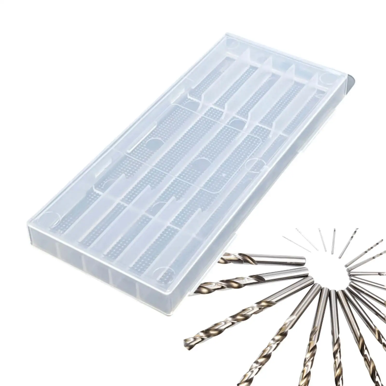 3xDrill Bits Storage Box Tool Parts Case Practical Reusable Premium Container Rectangular Portable Accessories Small Parts Case