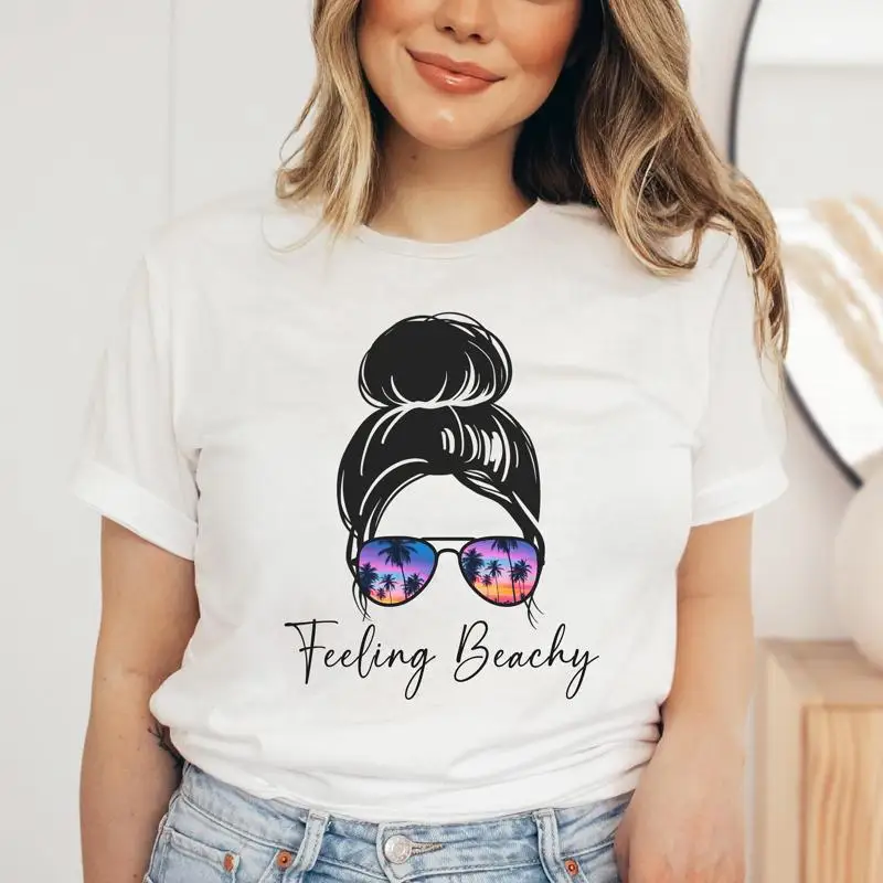 

Feeling Beachy T shirt Womens Beach Vacation Summer Cute s for Women