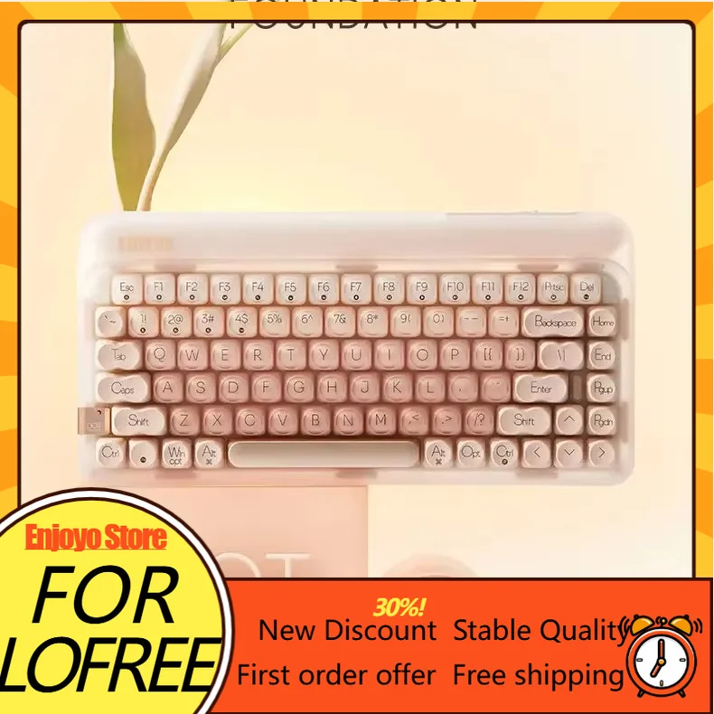 New DOT Foundation Mechanical Keyboard for Lofree Tri-Mode Hot Swap Gasket Structure 84 Keys ,Backlight Gaming Office Keyboard
