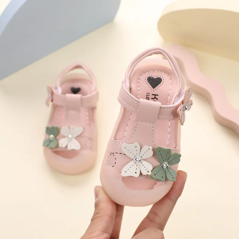 Summer 0-2 Year Old 3 Girls 4 Sandals Girls Non slip Princess Shoes 18 Months Baby Shoes Soft Sole Walking Shoes 6