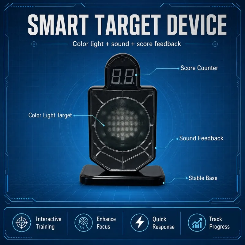 Portable Electronic Score‑tracking Induction Target, Bright Light‑effect Game Prop for Household Recreational Activities