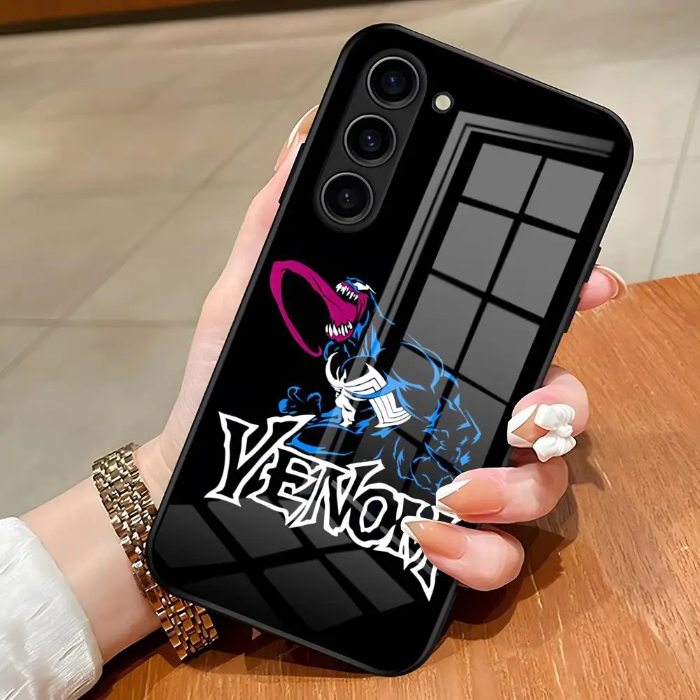 Marvels V-Venom Phone Case For Samsung S25 Edge Ultra S23 S22 S21 S20 Ultra Plus S24 Fe A54 A53 A25 Glass Cover - view 5