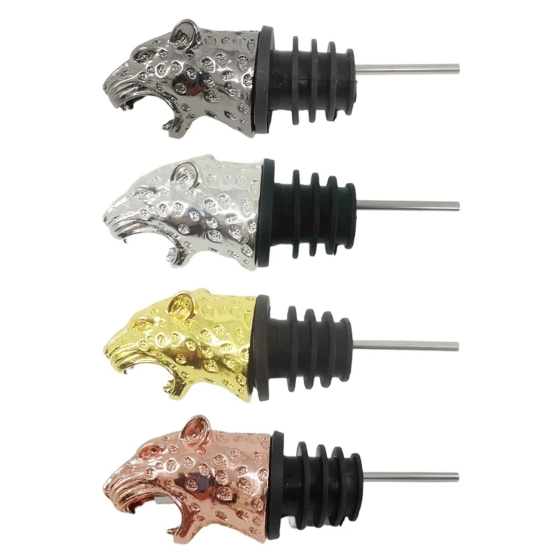 

Zinc Alloy Bottle Stopper and Pourer Wine Decanters Wine Tool Metal Texture Dropship