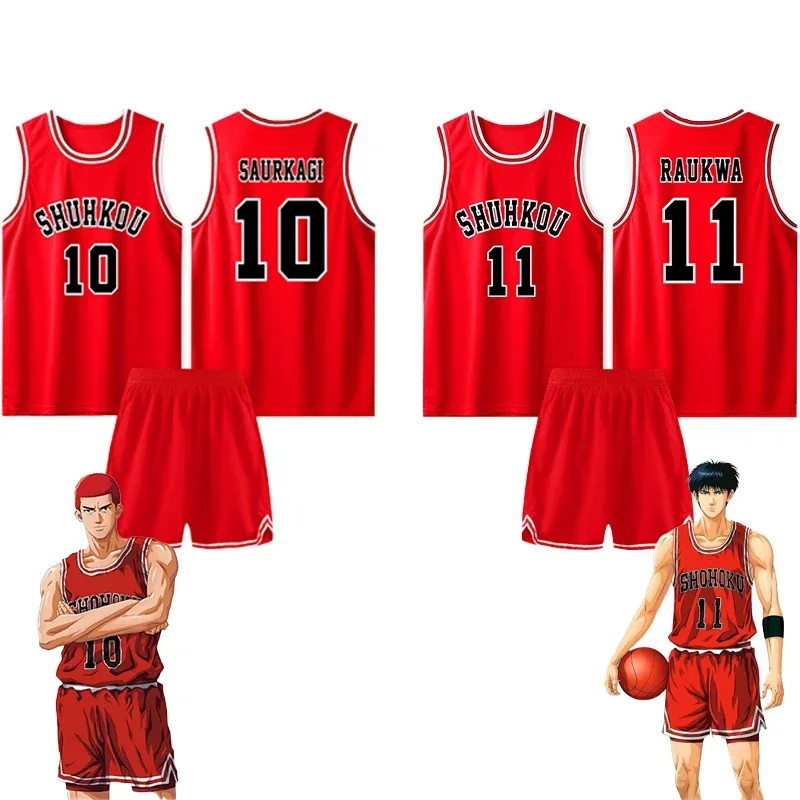 Slam Dunk Cosplay Kaede Rukawa Sakuragi Hanamichi Cosplay Costume Anime Vest Basketball Jersey School Uniform Halloween