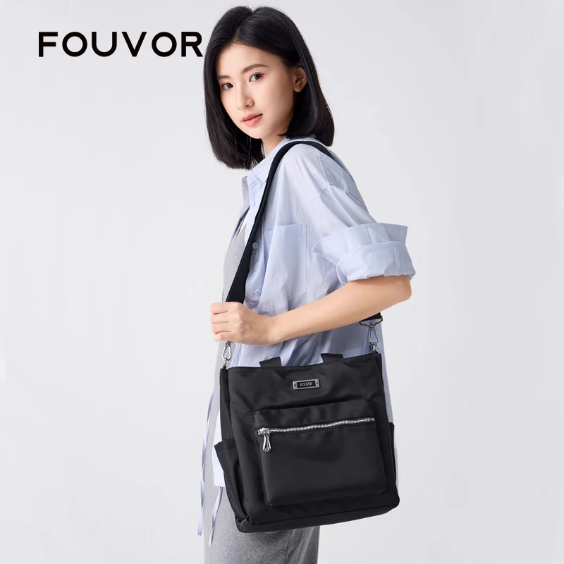 

Женская сумка-тоут Fouvor из оксфордской ткани, большая вместительная сумка через плечо для путешествий и поездок на работу, новинка 2026 года, модель 2941-11