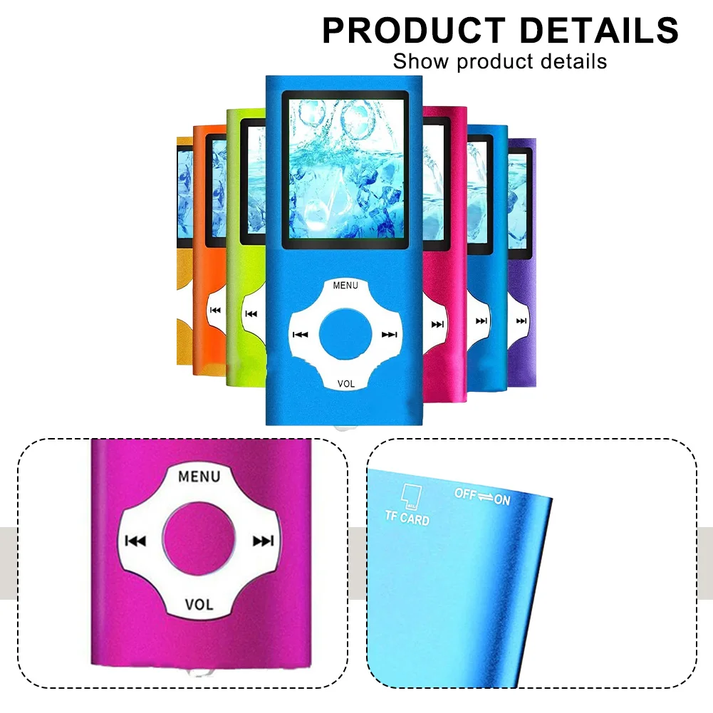 جهاز موسيقى MP3 خفيف الوزن بسعة 32 جيجابايت مصمم للحمل وتجربة الاستماع عالية الدقة