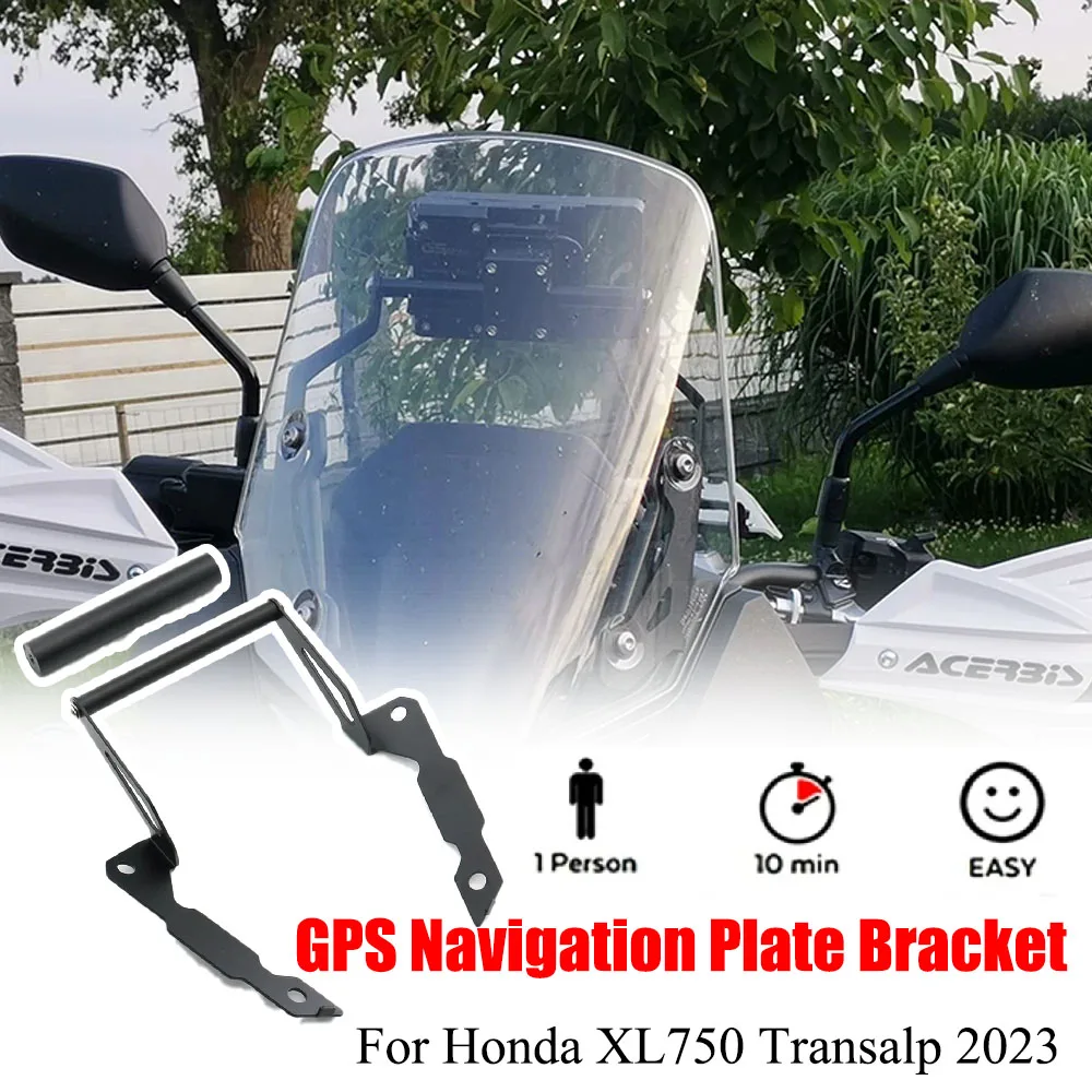 

12/22 мм для Honda XL750 Transalp 2023 2024 XL750100% BrandNewаксессуары для мотоциклов, держатель для телефона, подставка, GPS-навигационная пластина, кронштейн