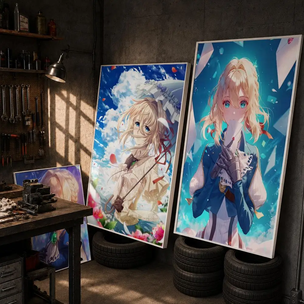 Anime V-Violet Evergarden Poster HD Room Decor Home Decoration Interior Wall Art Printing Waterproof Garage Party BedRoom Gift
