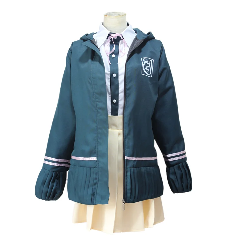 

DanganRonpa Cosplay Chiaki Nanami Cosplay Costume Wigs Super Dangan Ronpa Uniforms For Women and wig