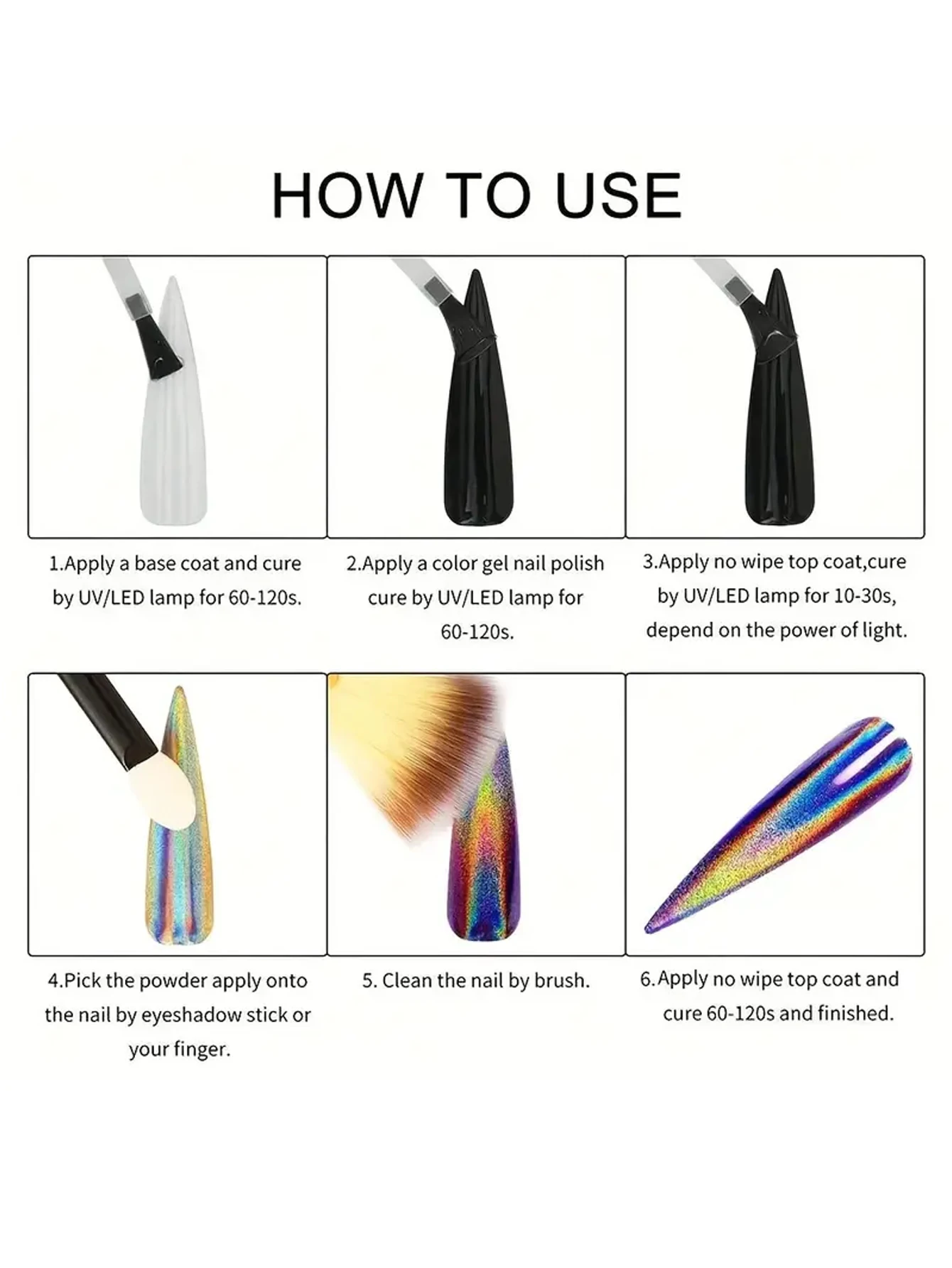 1 pieza de espejo mágico de dopamina, polvo de espejo mágico DIY para decoración de uñas, arte de uñas para principiantes