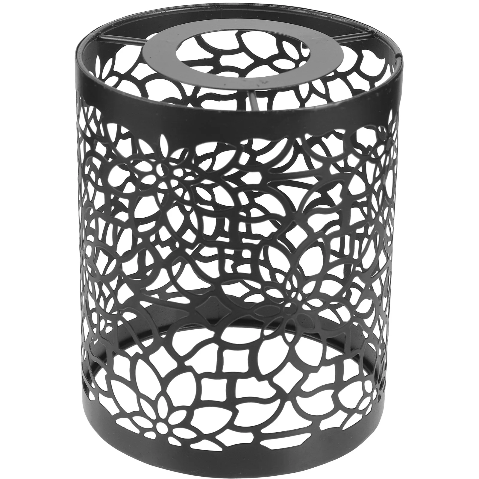 

Hollow Lampshade 100x120 Black Metal Pendant Light Cover Ceiling Shade for Hall Kitchen Bar Decorative Bulb Cage