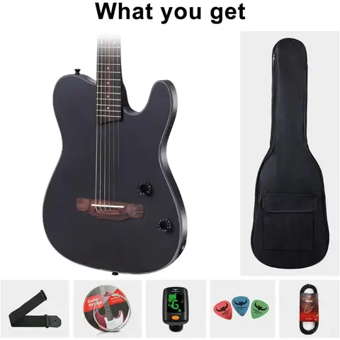 बुलफाइटर साइलेंट गिटार नायलॉन 6 स्ट्रिंग ट्रैवल इलेक्ट्रॉनिक क्लासिकल पोर्टेबल बिल्ट इन पिकअप स्टील गिटार केस बैग स्ट्रैप स्ट्र 8 best sales शास्त्रीय गिटार - №2