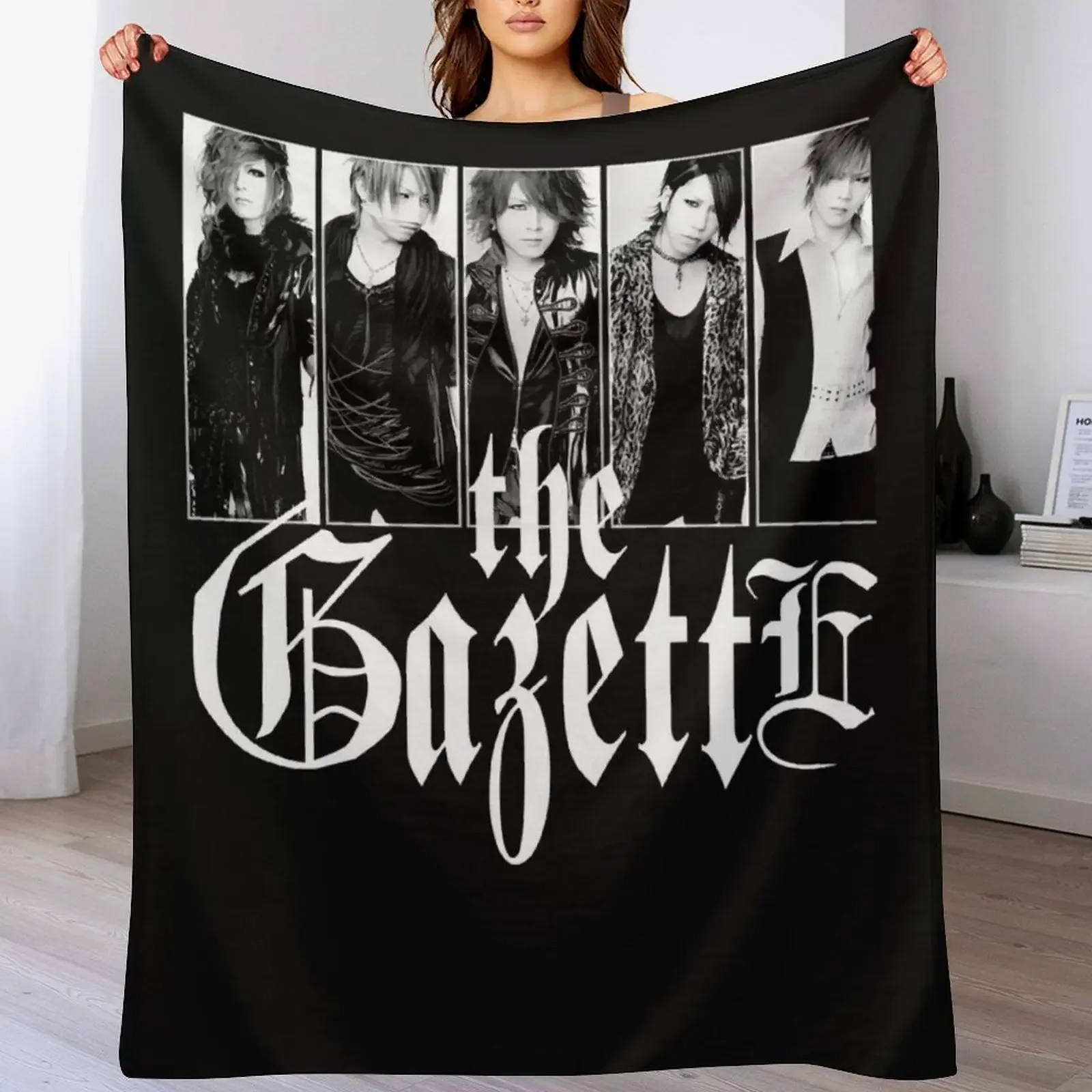 

The Gazette Japan Rock Band T-shirt classique Throw Blanket Soft Plush Plaid Quilt Soft Plaid Loose Blankets