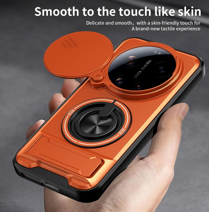 Eingebaute magnetische Autohalterung für Xiaomi 17 Ultra, Schiebeobjektiv-Kameraschutz, stoßfeste Hartschale für Mi 17 Ultra – Detail 4