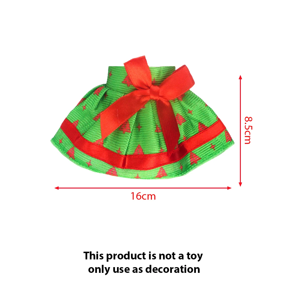 Christmas White Red Green Dress Baby Toys Accessories Skirt for Elf Doll For Children's Christmas Gifts Doll Accessories