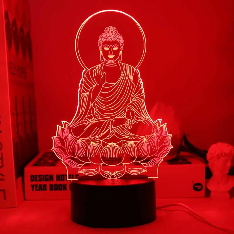 Sad Namo Amitabha Wishes Mantra Buddha lamp in Buddha Ever-Bright Color