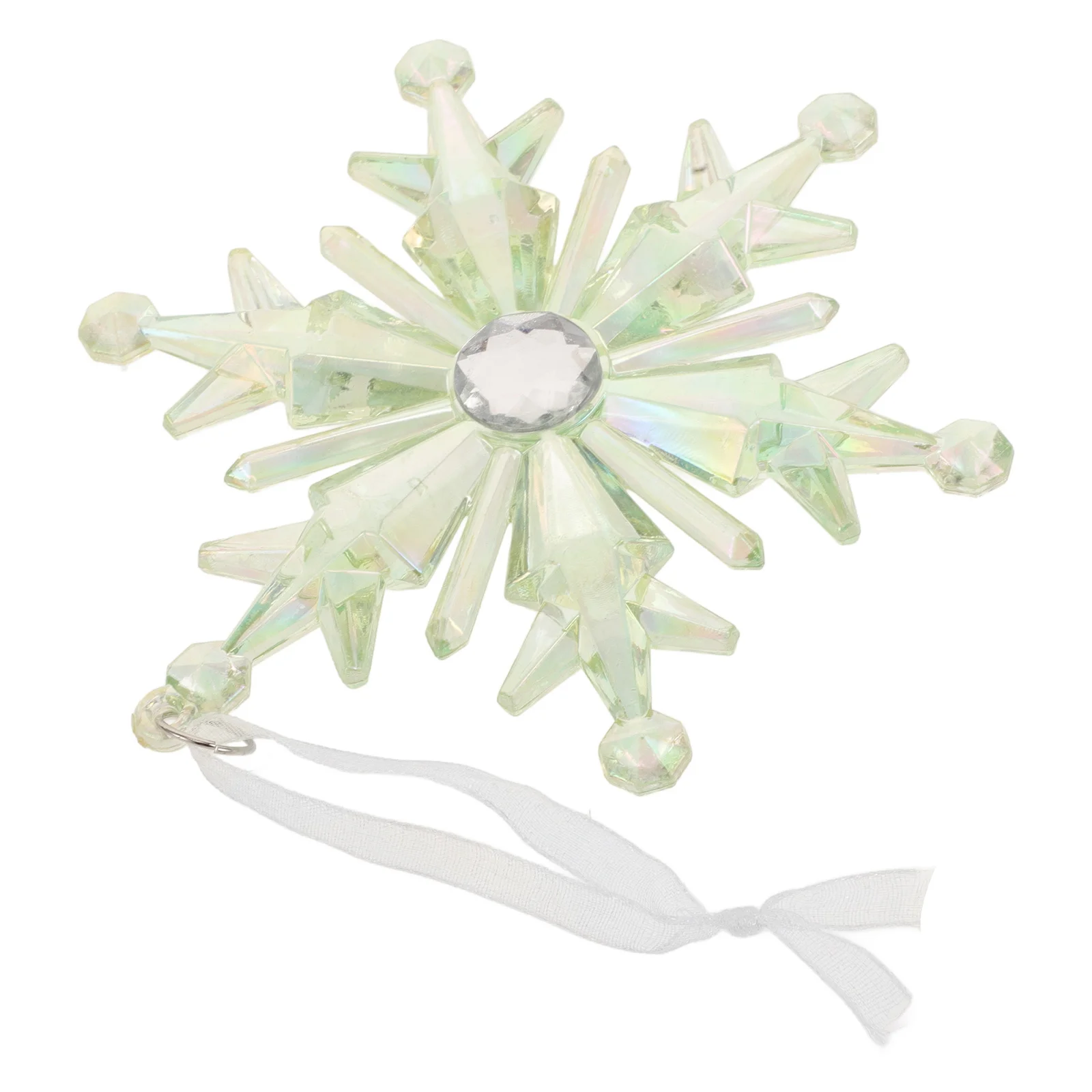 

Crystal Snowflake Ornaments Iridescent Hanging Decorations Holiday Tree Wedding Party Winter Decor Supplies Fake Snowflake