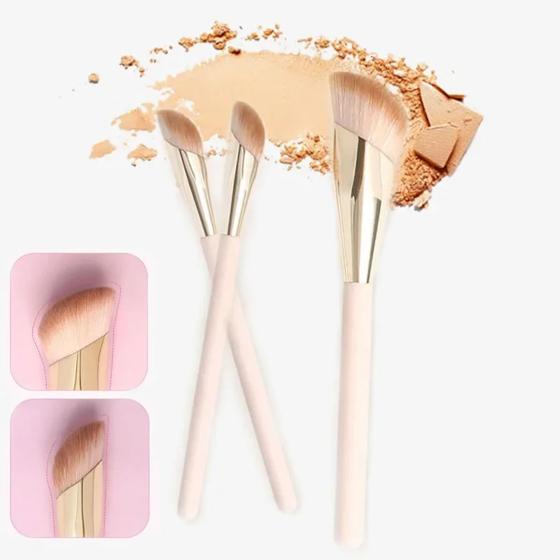 1/2pcs Foundation Brush Oblique Head Concealer Brush Face Liquid Cream Powder Make Up Brushes Face Contour Beauty Tool