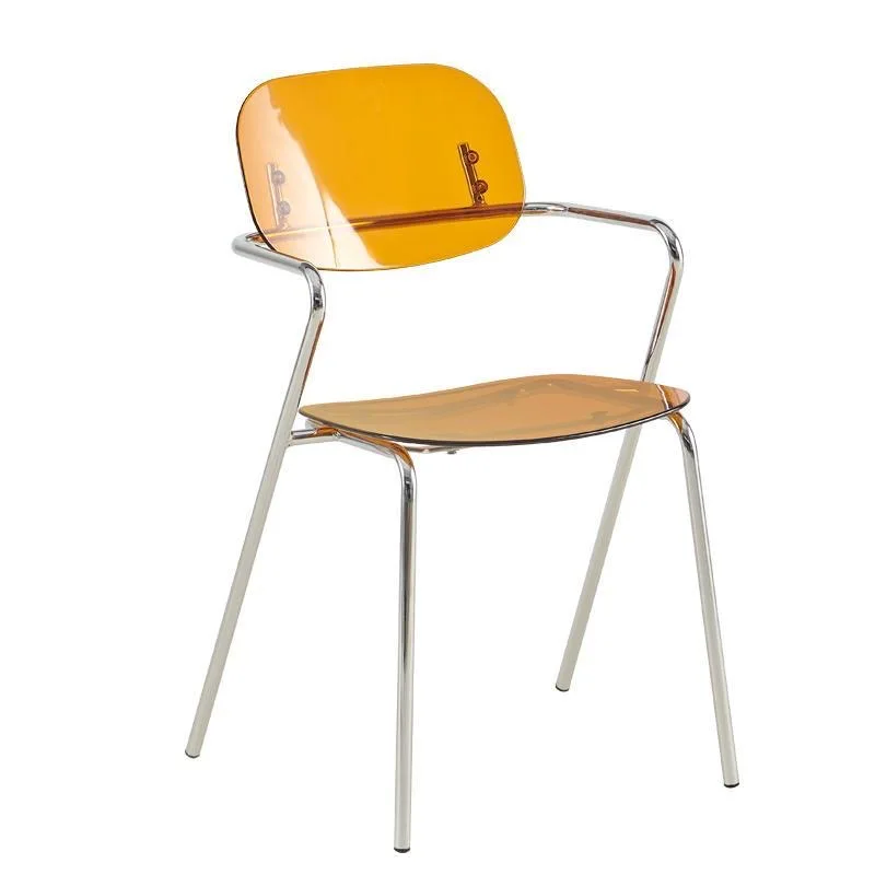 

Nordic-style Acrylic Dining Chairs, with PC Plastic Electroplated Backrests, Suitable for Use in Home Offices and Hotels.