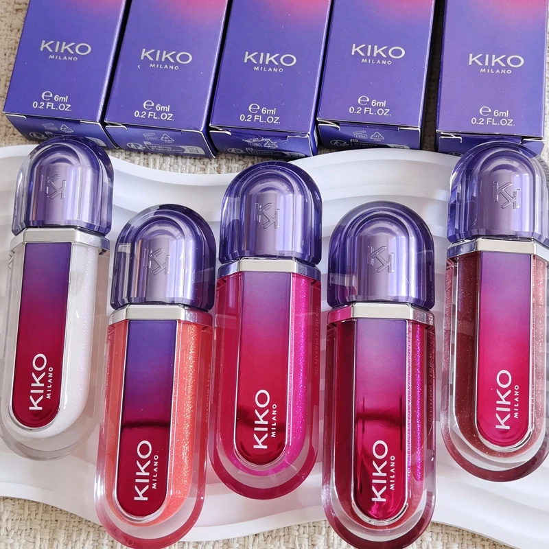 KIKO Limited Edition 3D Hydra Xtreme Lip Gloss 6ml Mirror Shine Plumping Lipgloss Glitter Hydrating Non-sticky Makeup Pink Pulse