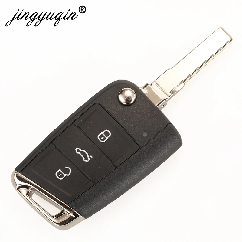 jingyuqin Original 5G 6959752 BL 5C Chip Flip Remote Keyless Go dla VW TAYRON T-ROC Tiguan Car Key Fob 5G6 959 752 BL Oryginalna część