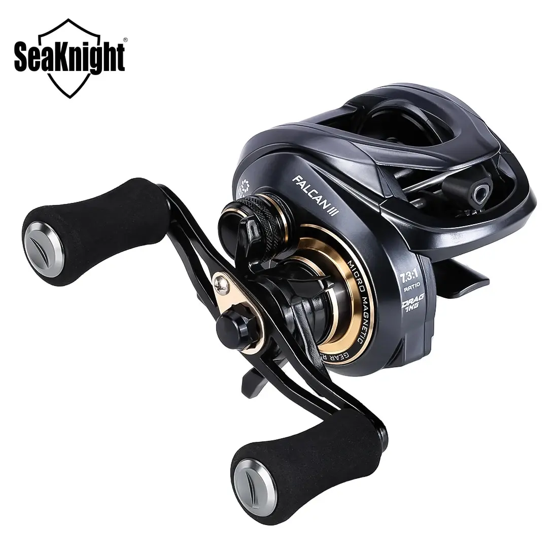 SeaKnight Brand FALCAN III Series Baitcasting Reel Ultra-Light 180g MAX Drag 15LB Long Casting High Speed 7.3:1 8.1:1 Wheel