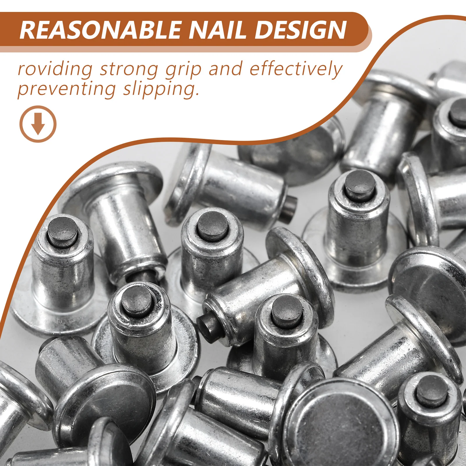 

100Pcs Tire Studs Snow Spikes Easy Install No Damage Tires Long-Lasting Stability Any Weather Condition Tire Studs