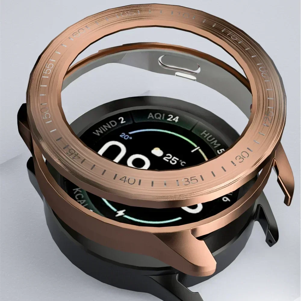 Cover for Xiaomi Mi Watch S3 Case Accessories PC Protector Shell for Mi Watch S3 Electroplated Wire Drawing Hollow Case+bezel image 5
