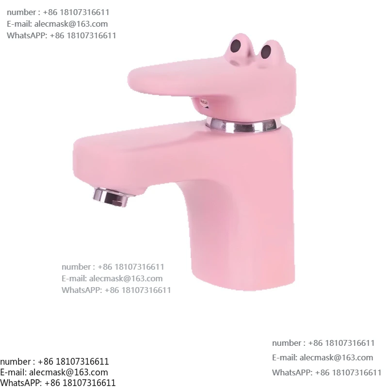 

Kindergarten Kids Colorful Ceramic Faucet Cartoon Frog Puppy Cute Sink Hot and Cold