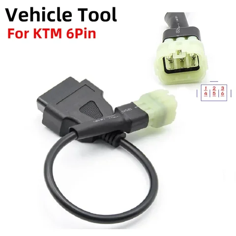 Разъем OBD2 для мотоцикла KTM 6-контактный адаптер для мотоцикла 6-контактный удлинительный кабель OBD 2