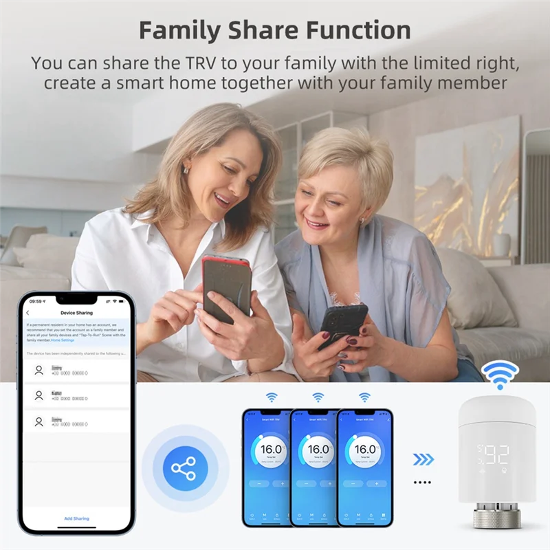 Leading-Tuya Wifi Smart TRV Thermostatic Radiator Valve Thermoregulator For Home Heating Smart Life