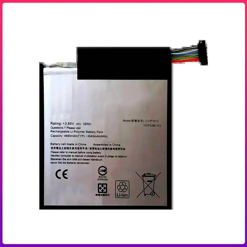 For Asus Zenpad Z8S ZT582KL P00J 0B200-02410000 Tablet Battery C11P1615 Reliable Replacement High Quality 4680mAh